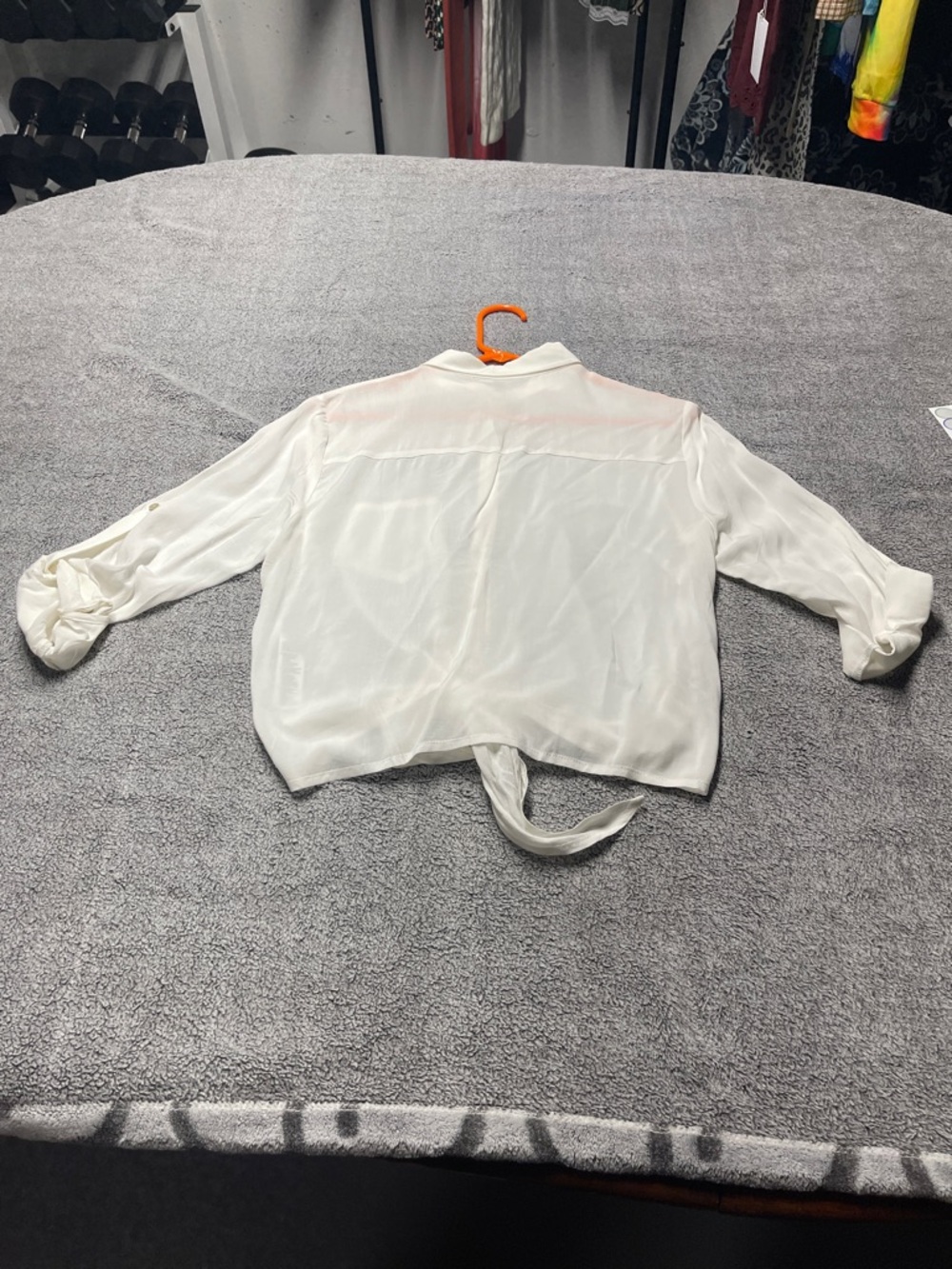 Forever 21 White Tie-Front Button Down Top - Picture 5 of 6